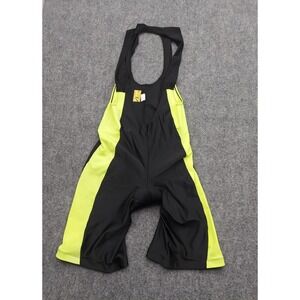 Nashbar Cycling Biker Bibs Padded Mens 3XL Black Yellow Compression Bibshorts‎